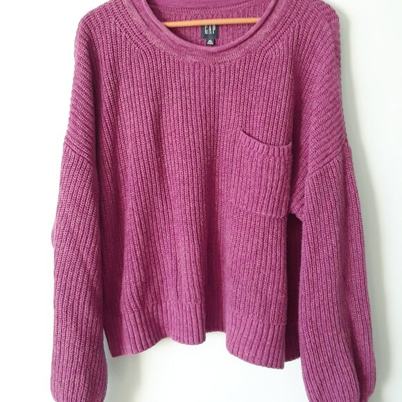 GAP 100% Cotton Slouchy Ribbed Sweater Large Tall - Picture 2 of 7